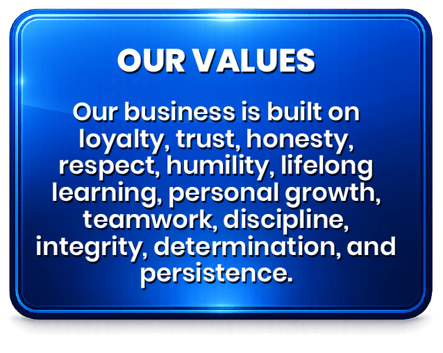 Our Values information