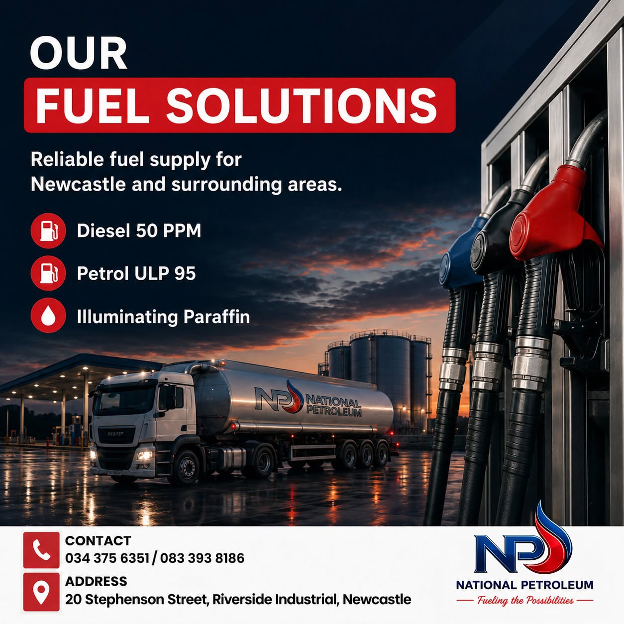 Diesel, Petrol and Paraffin Supply in Newcastle | National Petroleum