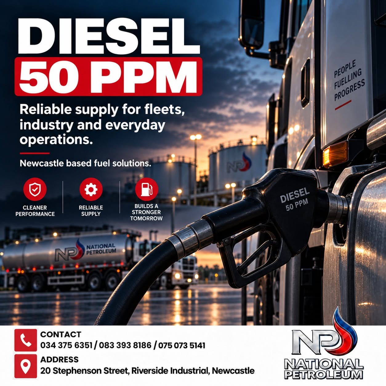 Reliable Diesel 50 PPM Supply in Newcastle | National Petroleum